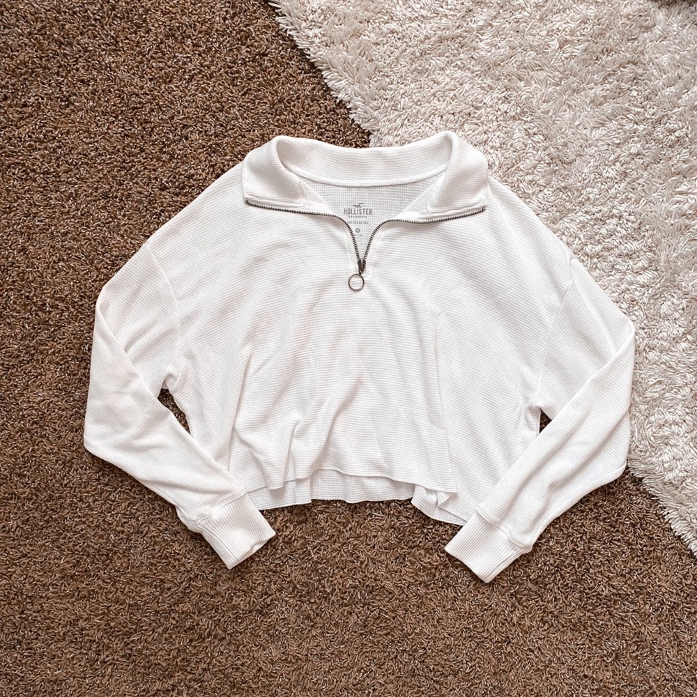 cropped half zip